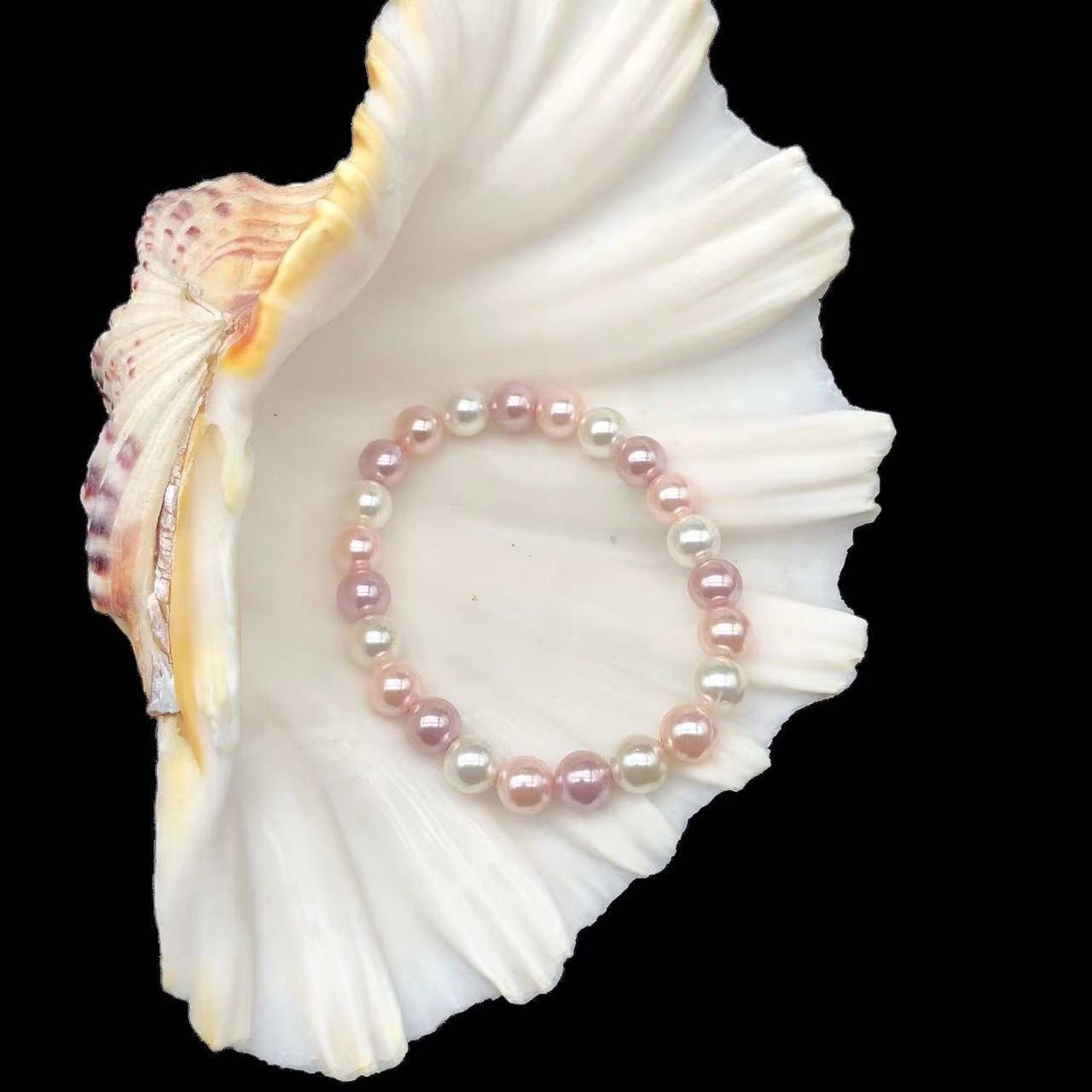 Flawless Shell Pearls Does Not Fade Perfect Circle Strong Bracelets