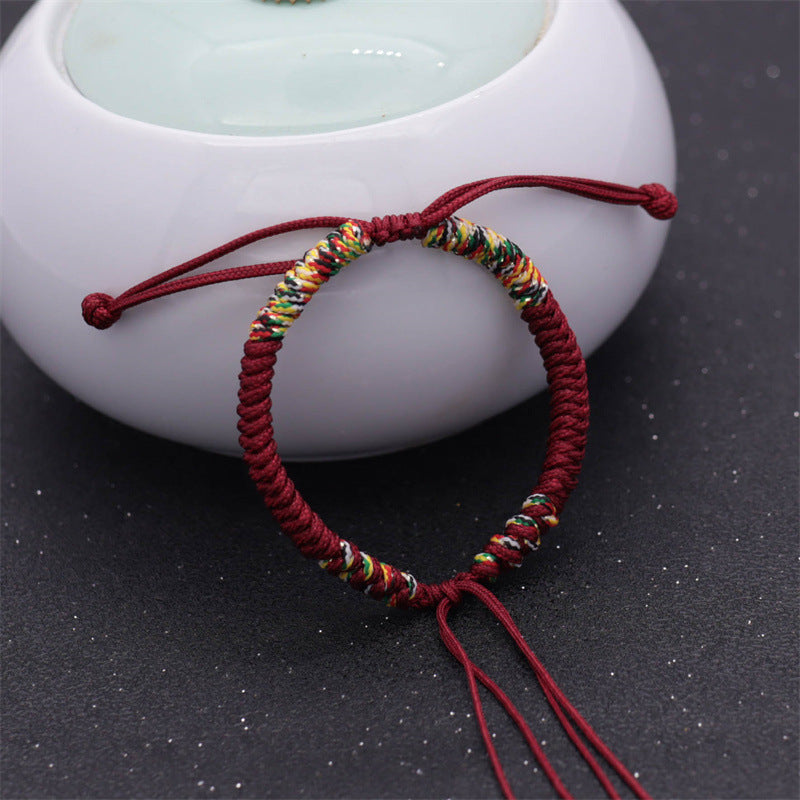 Carrying Strap Matching Red Rope Hand-woven Beads Bracelets