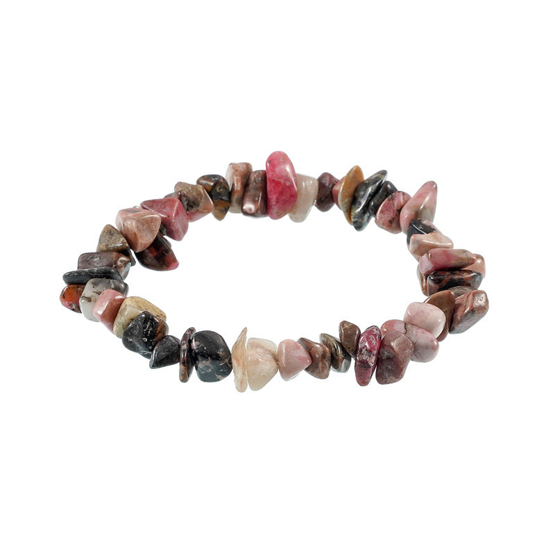 Gravel Stone Stretch Colorful Green Pine Bracelets