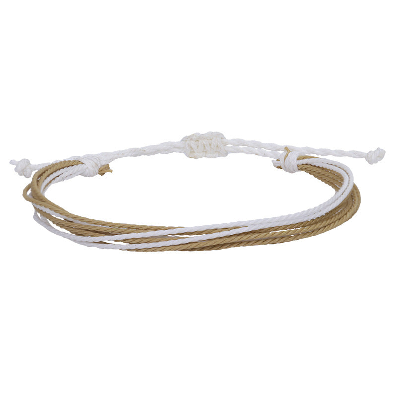 Bohemian Style Waterproof Wax Line Woven Bracelets