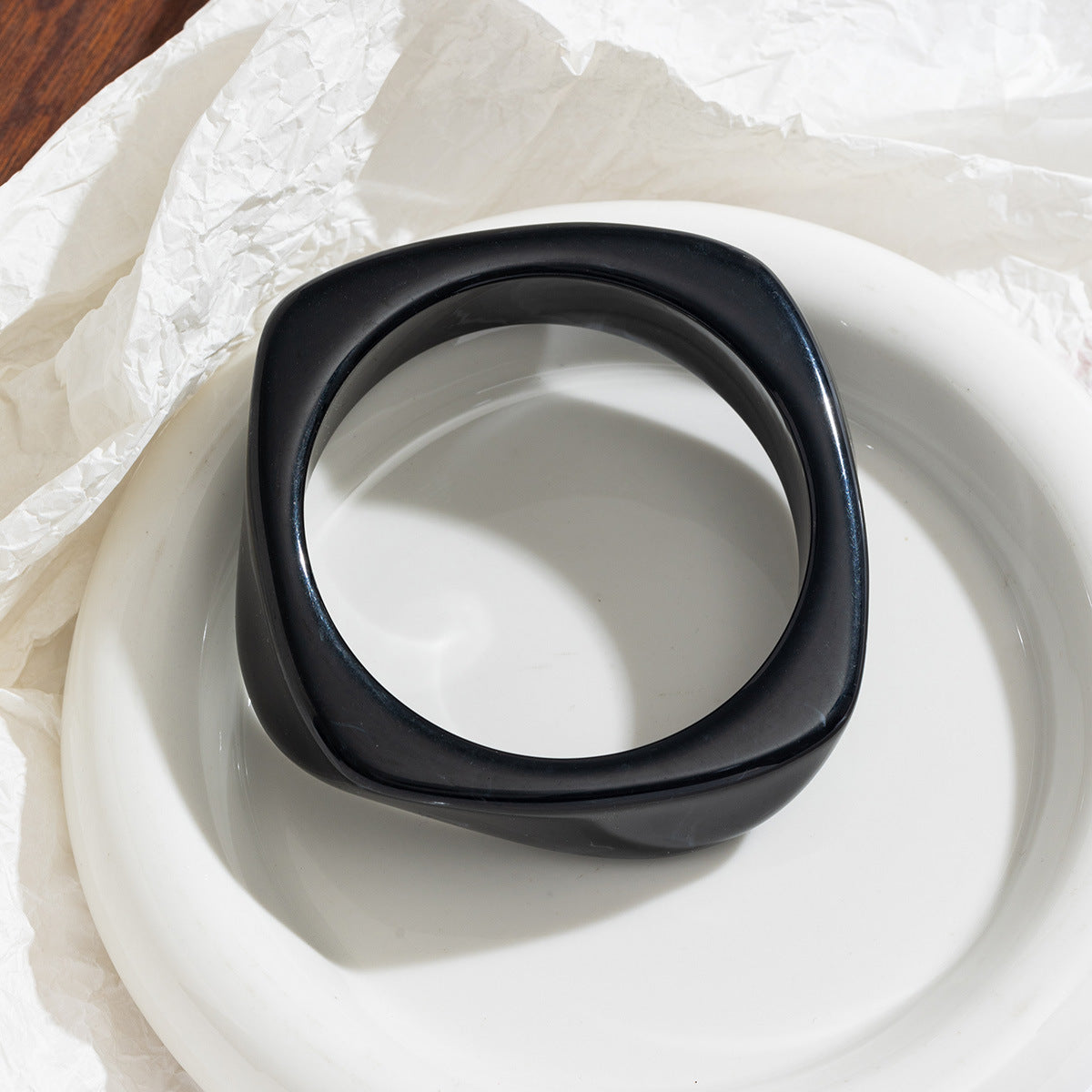 Women's Irregular Blooming Resin Curved Girlfriends Rings