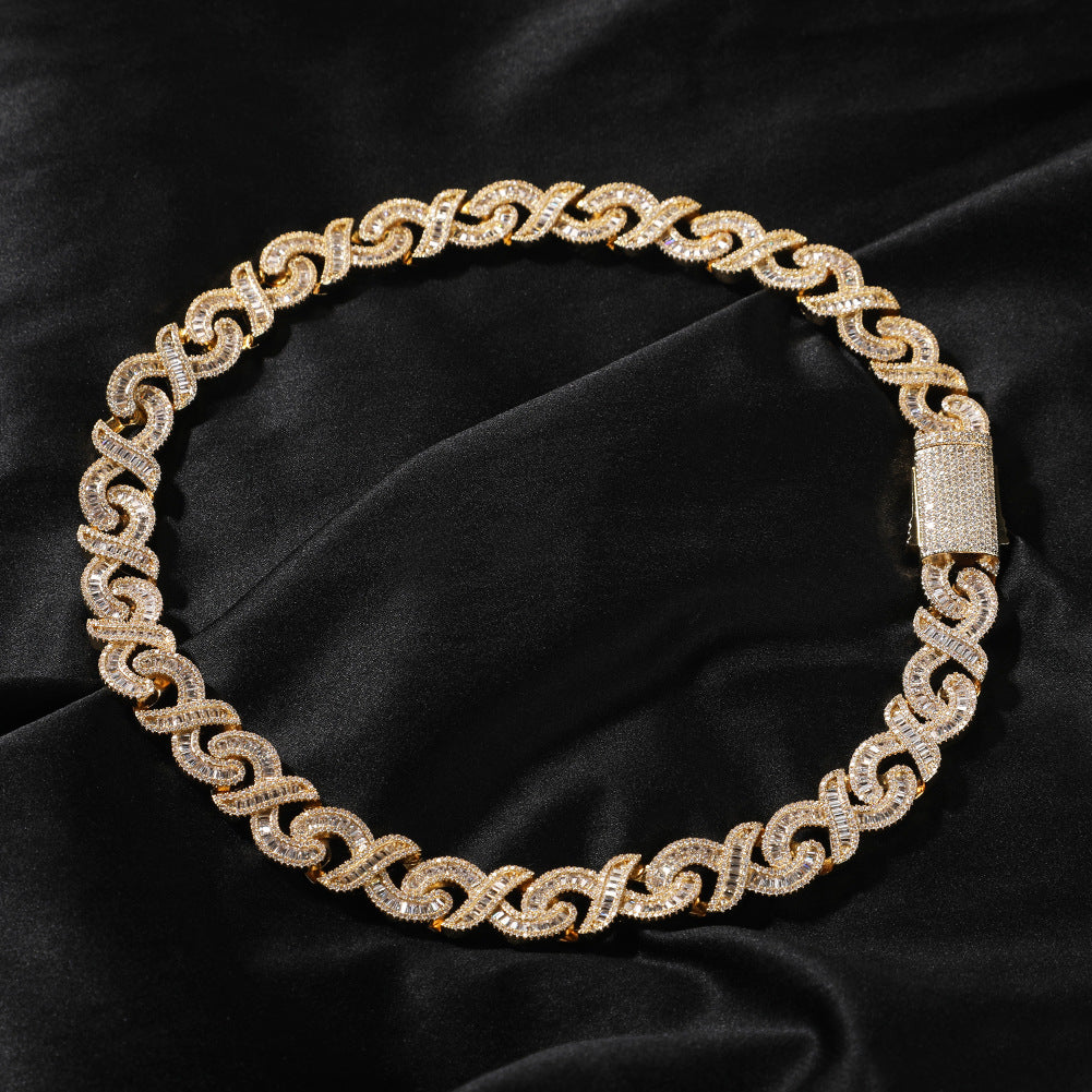 Fashion Personality Jeweled Cuban Link Chain Necklaces