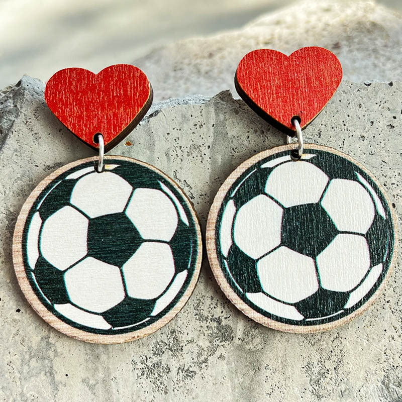 Mother's Day Gift Mom Baseball Football Rugby Earrings