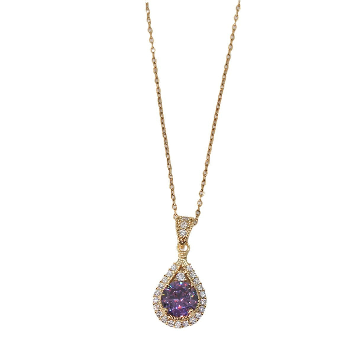 Women's Summer Violet Titanium Steel Fashionable Ornament Necklaces