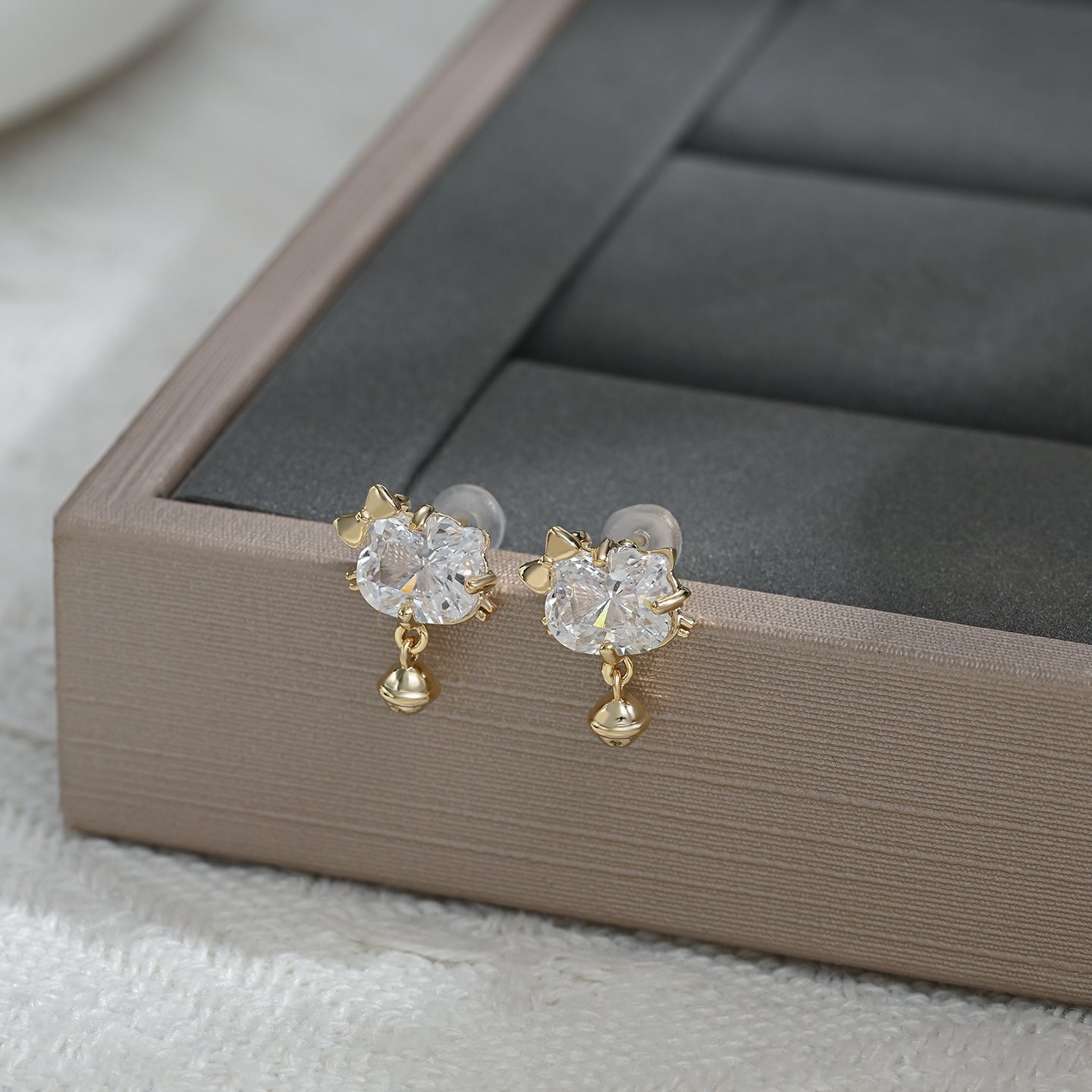 Style Fashion Design Zircon Female Sweet Temperament Stud Earrings