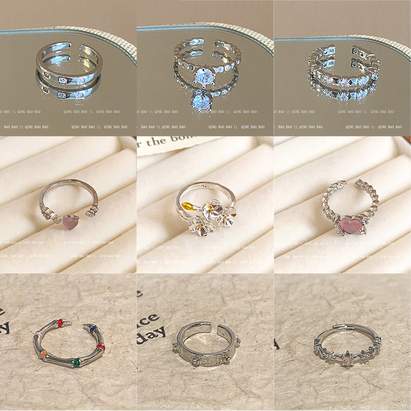 Niche Design Female Temperament Wild Personality Rings