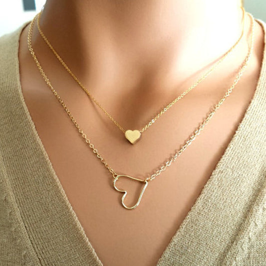 Women's Ornament Fashion Simple Big Heart Love Necklaces