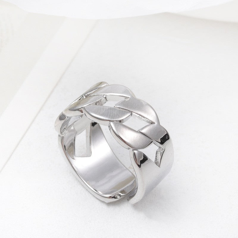 Micro Inlaid Zircon Pearl White Female Rings