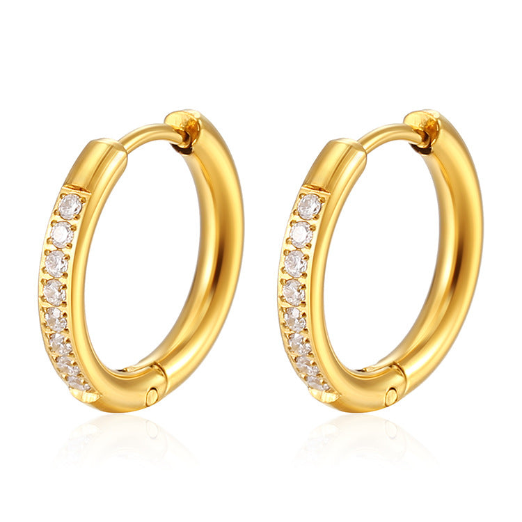 Women's Eardrop Rhinestone Fashion Simple Accessories Stainless Earrings