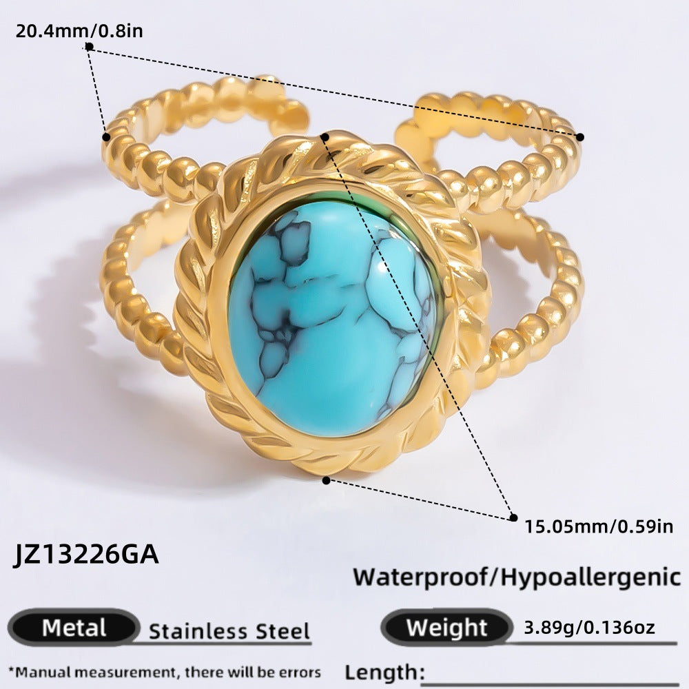 Stone Light Luxury Retro Niche High-grade Rings