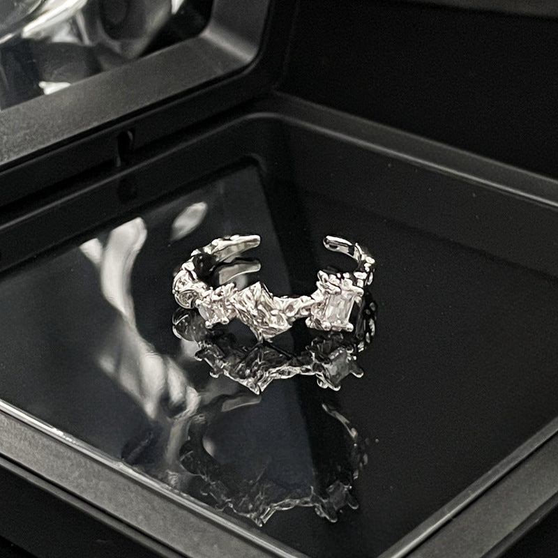 Women's Texture Simple Butterfly Opening Unique Personalized Rings