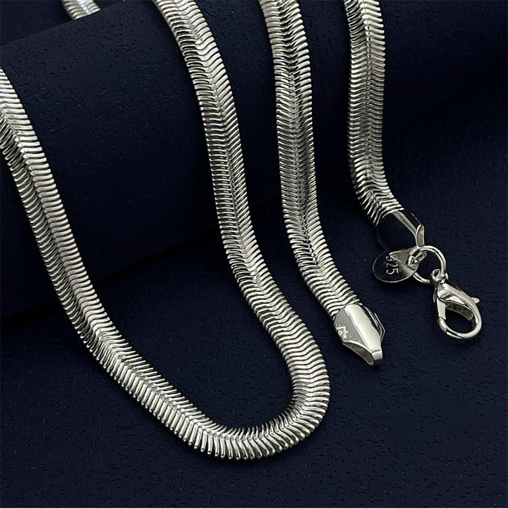 Ornament Sier Plated Soft Snake Bone Necklaces