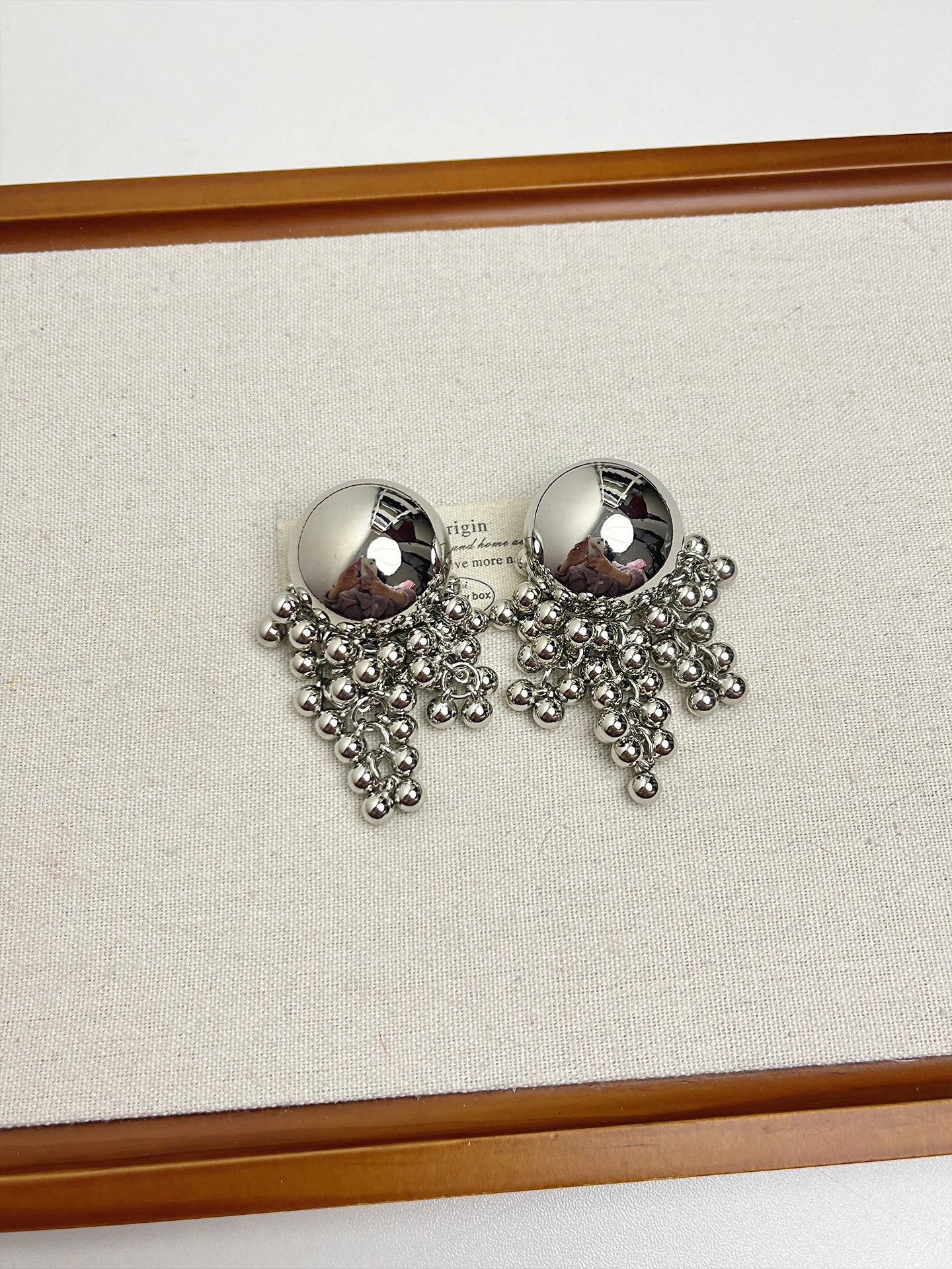Sense Metal Ball Tassel Beaded Trendy Earrings