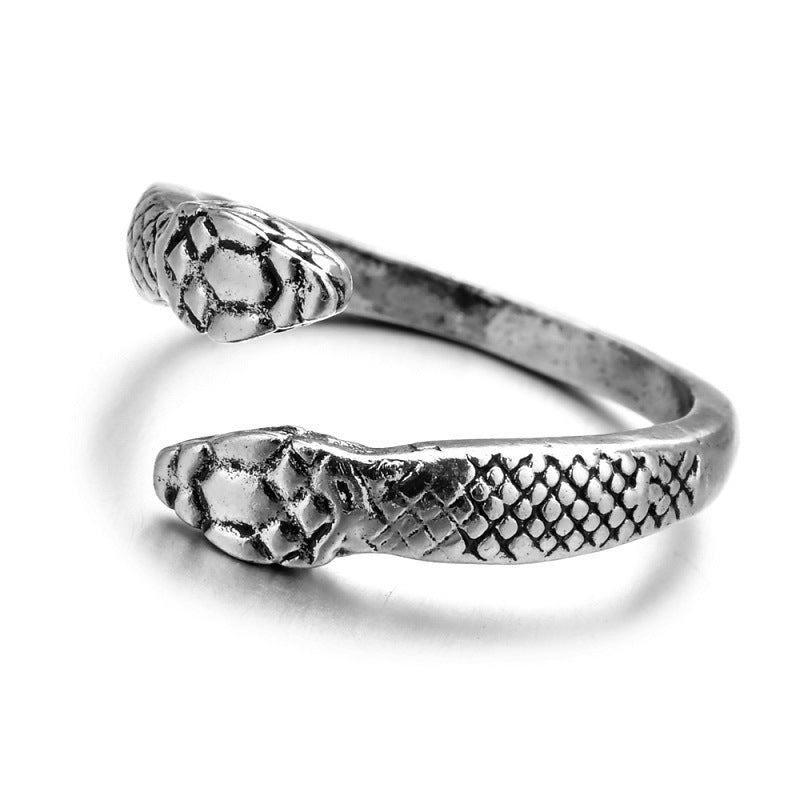 Open Snake Exaggerated Snake-shaped Punk Multiple Rings