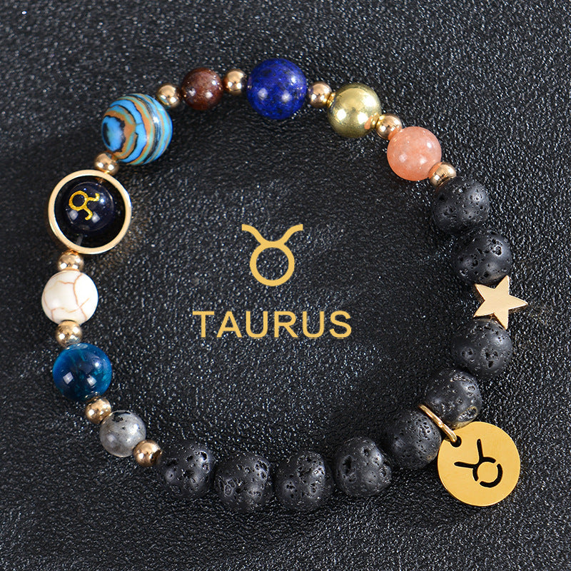 Planets Twee Constellations Frosted Stone Beaded Bracelets