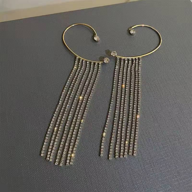 Ear Hook Clip One Without Pierced Senior Tassel Earrings