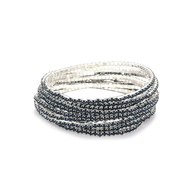 Rhinestone Stretch Bridal Korean Single Row Bracelet
