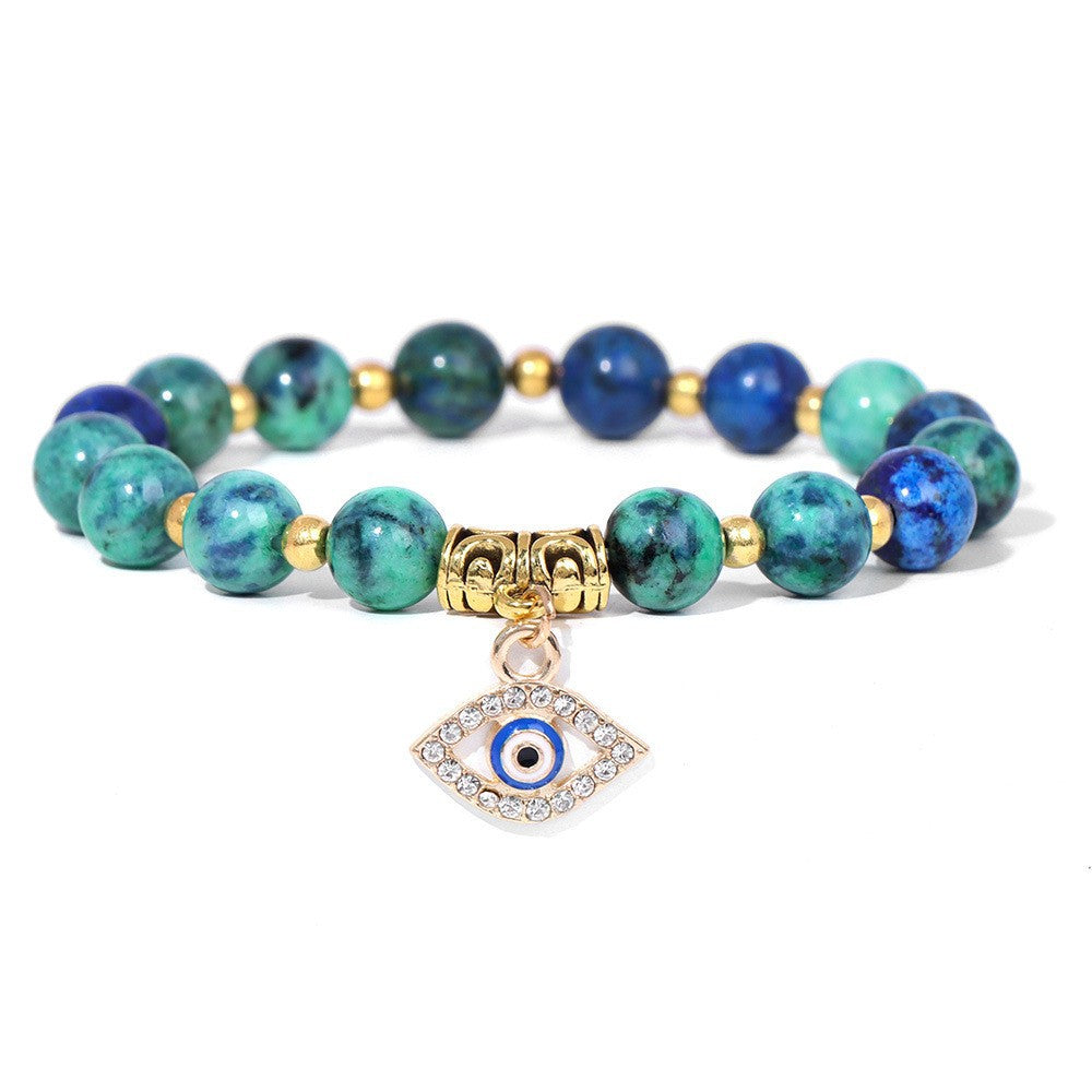 Women's & Men's Natural Stone Beads Female Devil's Eye Bracelets