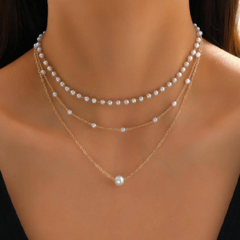 Women's Fashion Pearl Chain Light Luxury Temperament Pendants