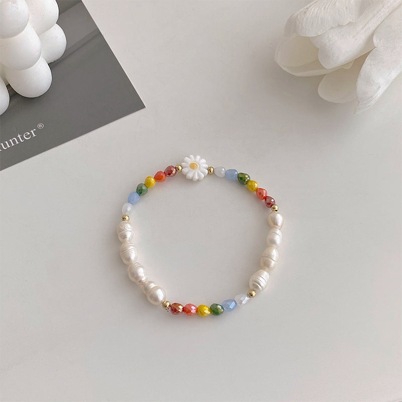 Pearl Daisy Color Beaded High Fashion Necklaces