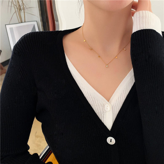 Special Interest Light Luxury Female Zircon Necklaces