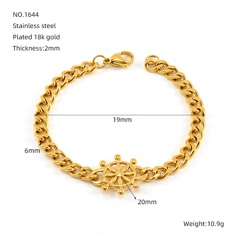 Women's & Men's Cuban Link Chain Digital Personality Wild Light Luxury Style Bracelets