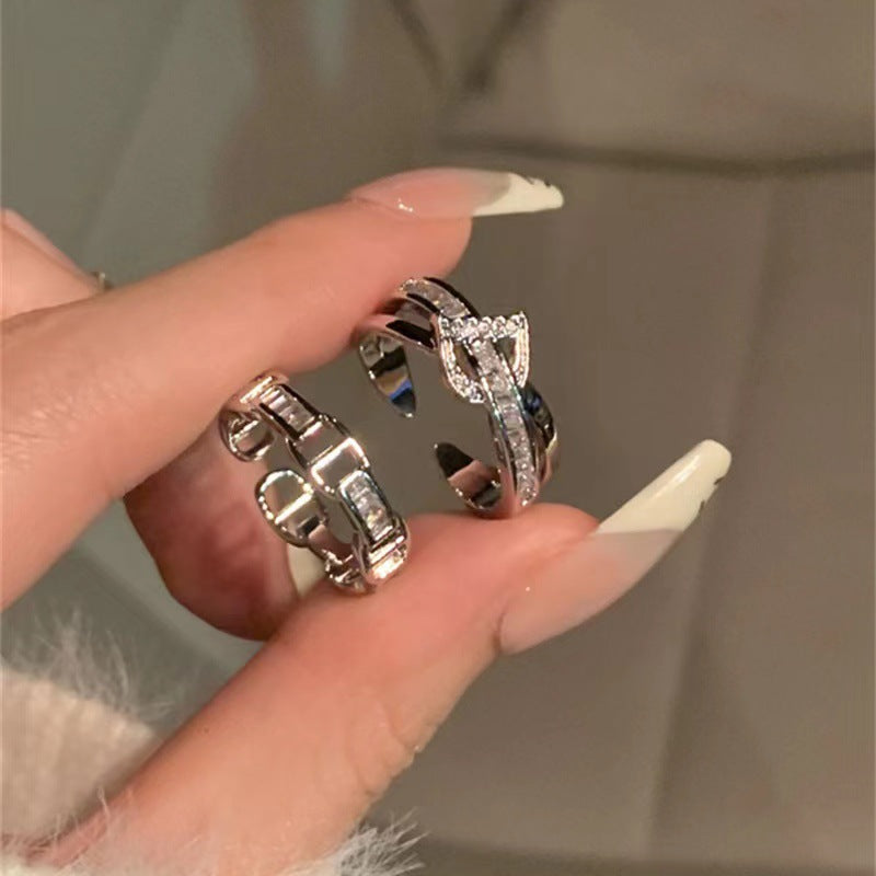 Female Minority Fashion Personalized Opening Index Rings