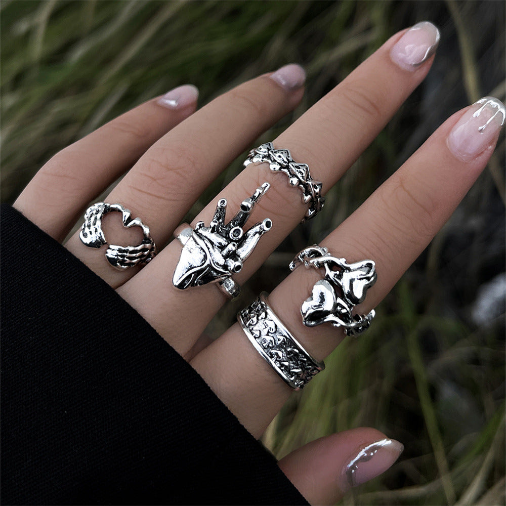 Personality Retro Punk Skull Ghost Claw Rings