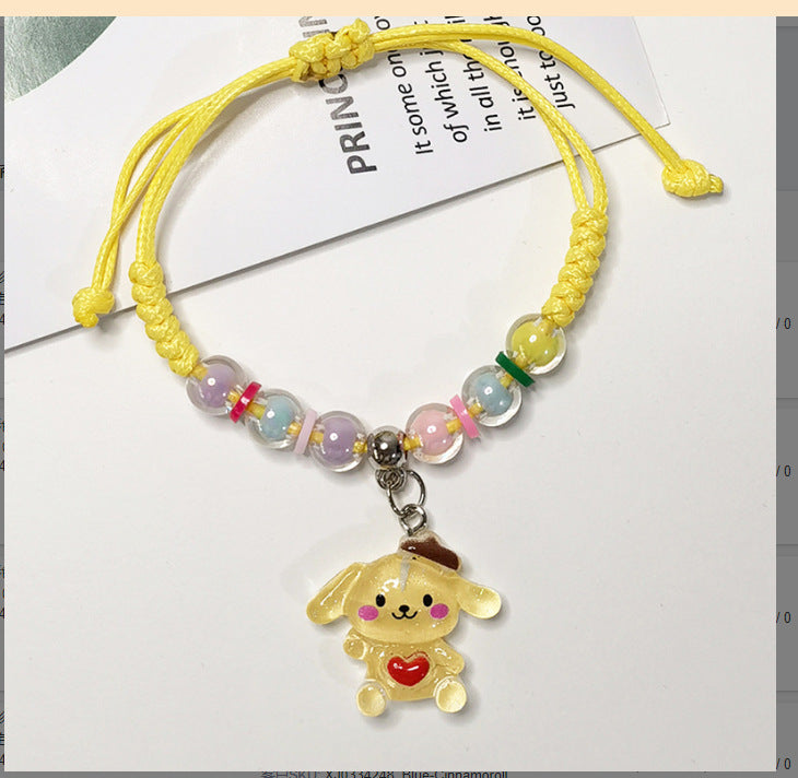 Cartoon Sponge Female Pie Star Couple Braided Bracelets