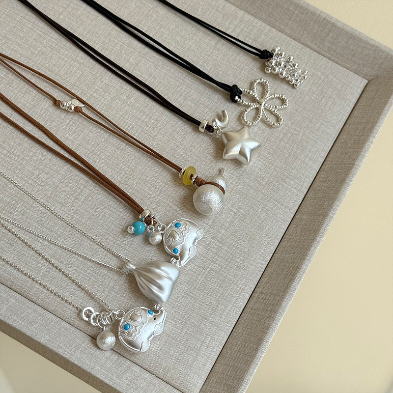 Collection Entire Sterling Sier Material Long Necklaces