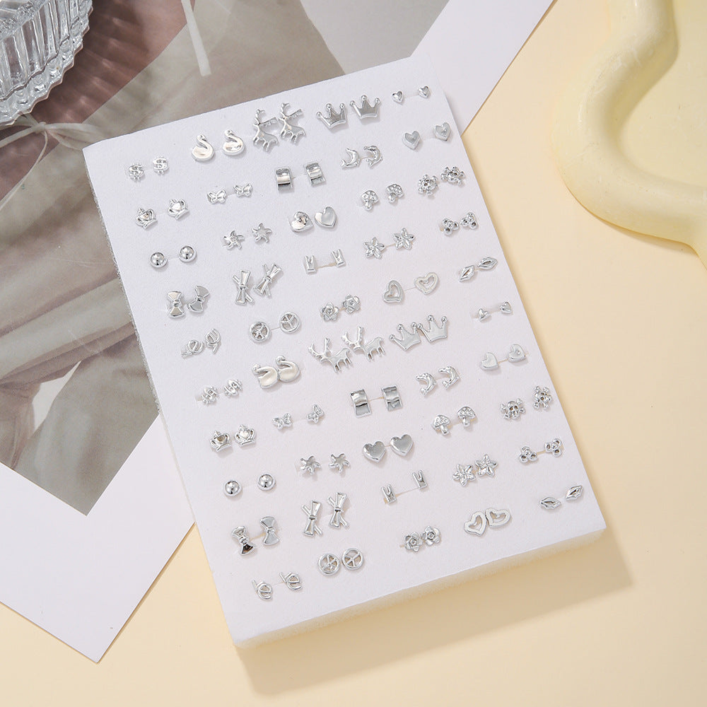 Fresh Pair Petite Female Creative Flower Stud Earrings