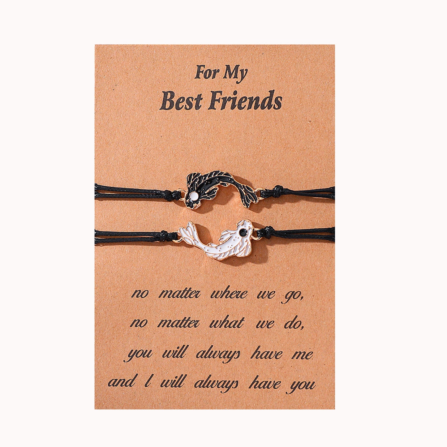 Oil Fish Good Friend Card Braiding Bracelets