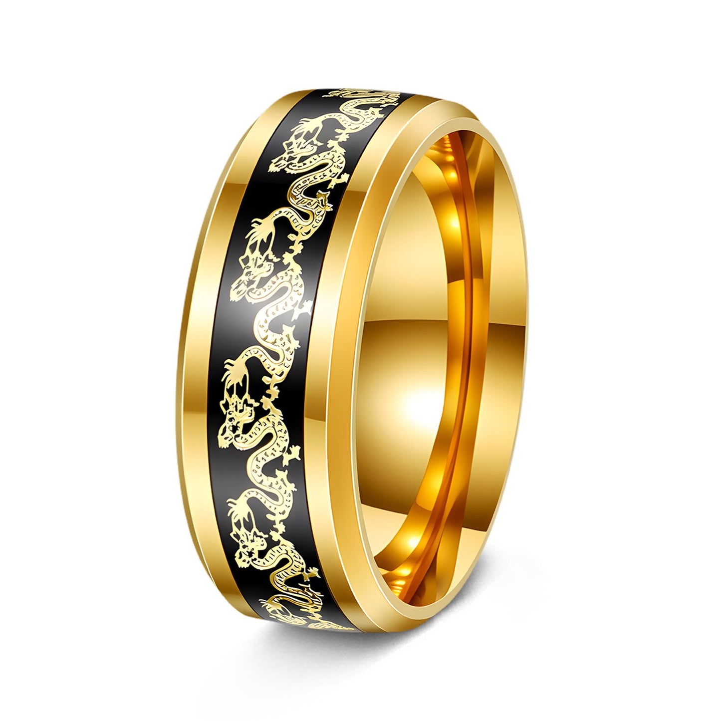 Retro High-grade Double Beveled Blue Bottom Ring