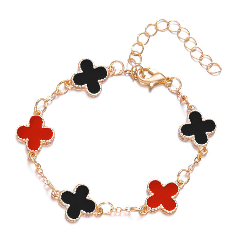 Women's Clover Simple Pork Belly Fritillary Good Bracelets