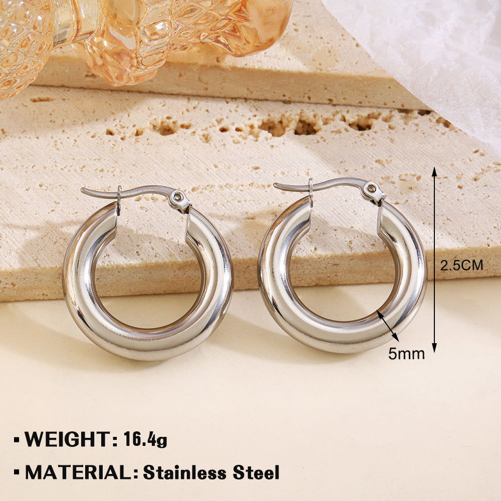 Women's Steel For French Retro Popular Simplicity Earrings