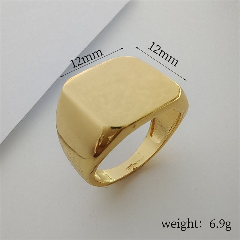 Men's Domineering Business Fashionable Guy Full Glossy Rings