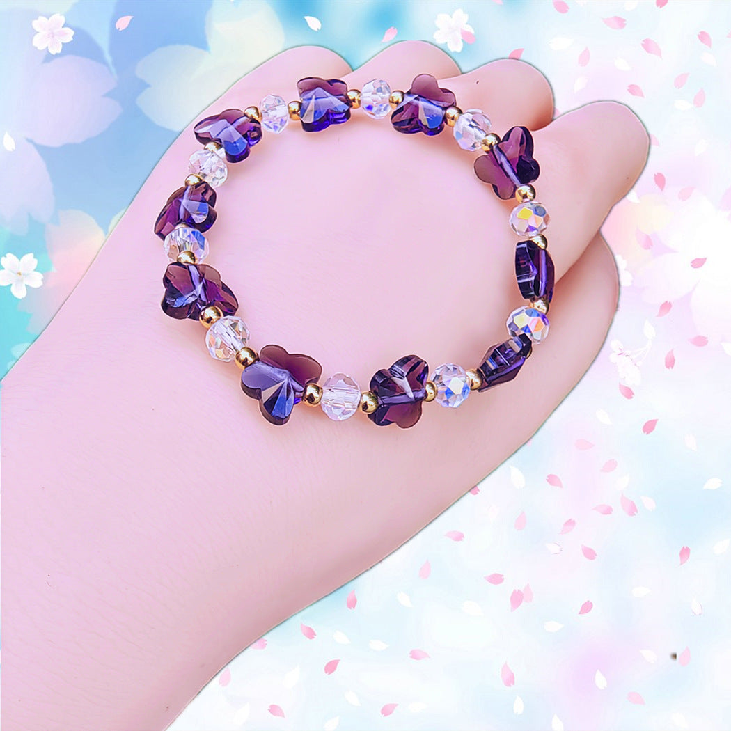 Women's Crystal Optional Sweet Fashion Ornament Butterfly Bracelets