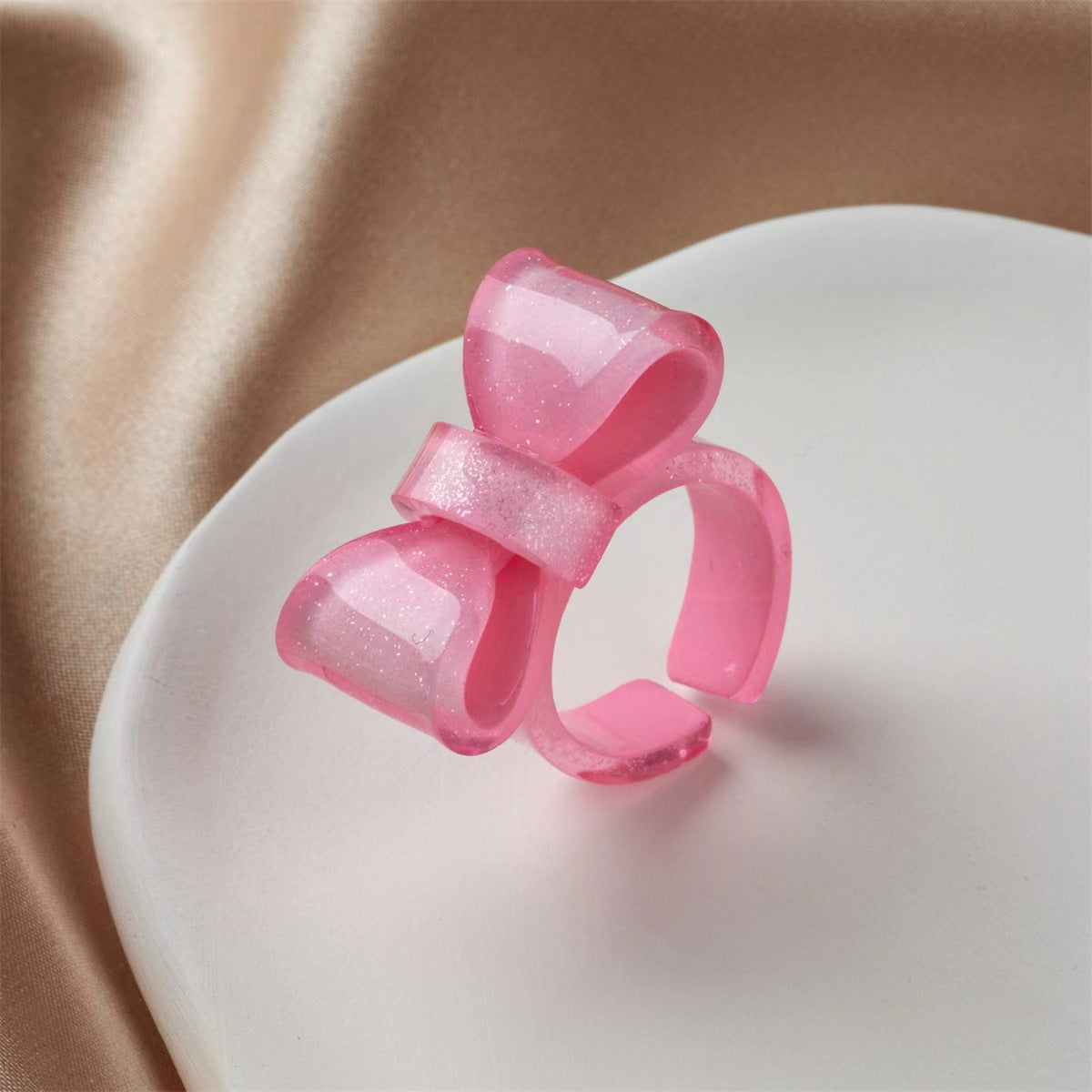 Bear Love Resin Sweet Cute Wind Rings