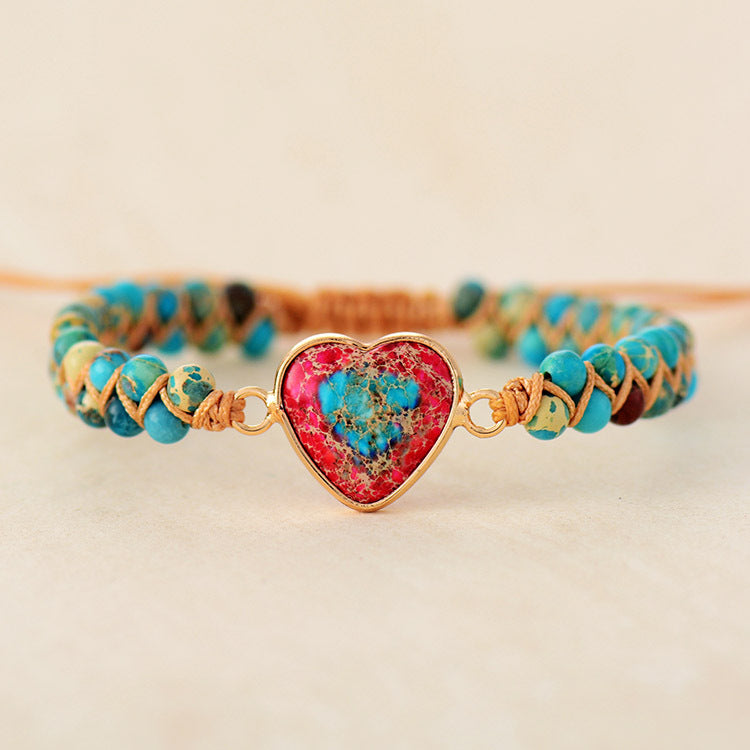 Emperor Stone Heart Shaped Double Layer Bracelets