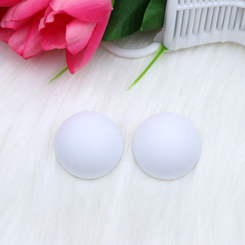 Color Round Circle Three-dimensional Spray Paint Simple Fashion Earrings