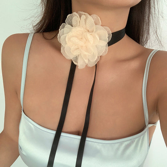 Women's Ornament Fashion Retro French Large Flower Necklaces