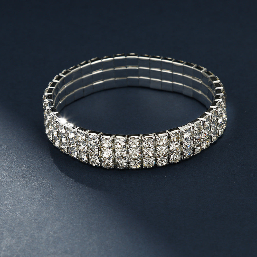 Row Stretch Wrist Bridal Full Diamond Rings