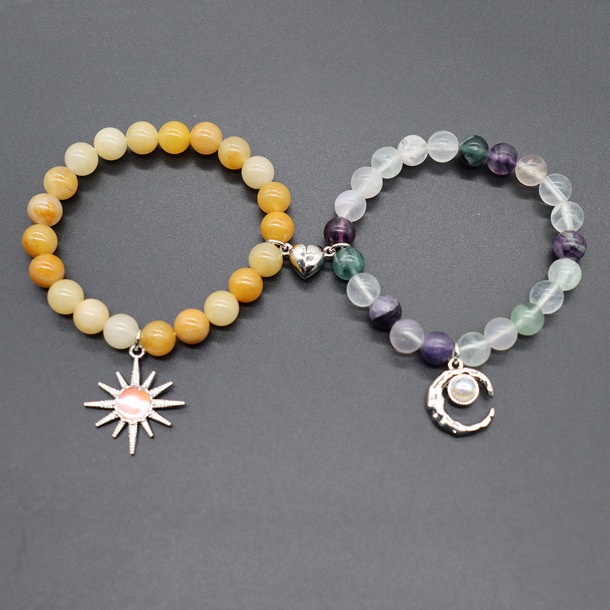 Men's Beaded Moon Sun Love Magnetic For Bracelets