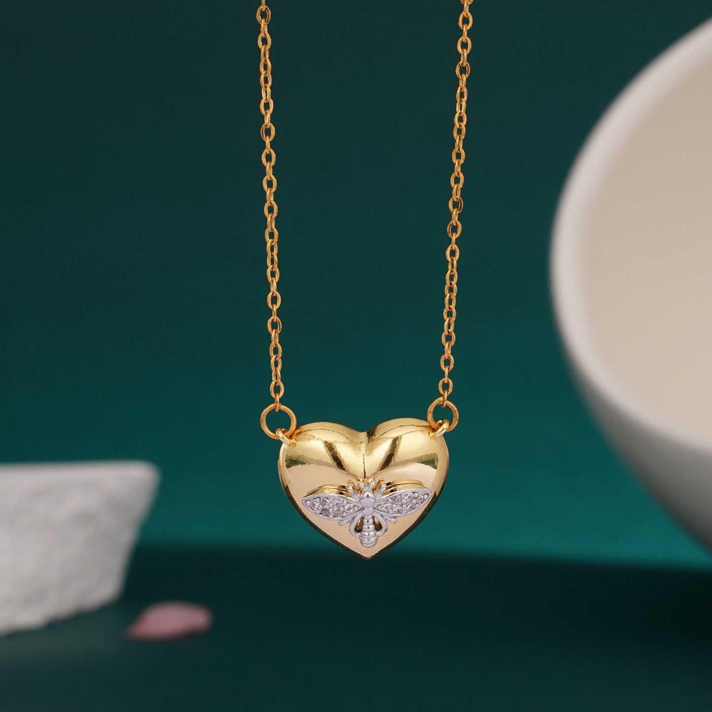 Women's Heart Butterfly Saturn Inlaid Zircon Versatile Personality Necklaces