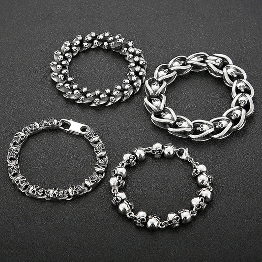 Men's Distressed Simple Fashion Personality Trendy Titanium Bracelets