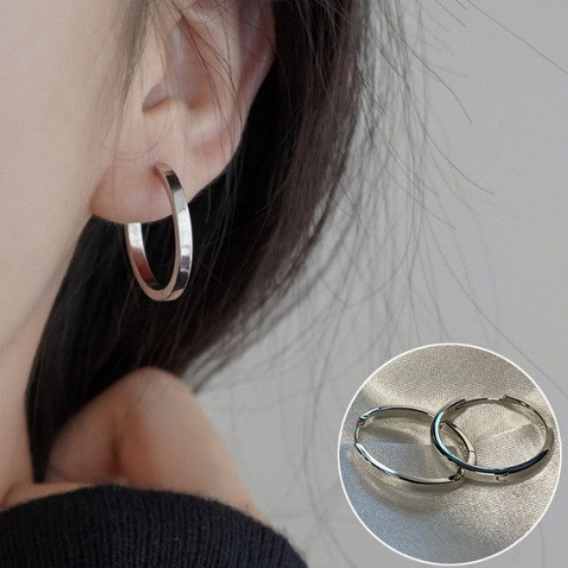 Women's Ellipse Simple Metal Ear Cuff Fashionable Earrings