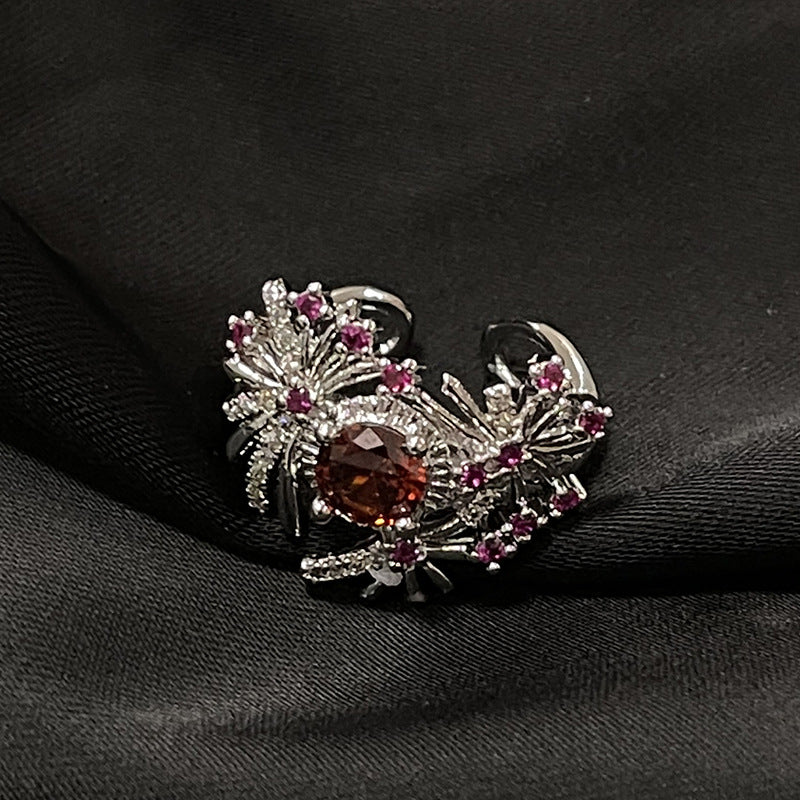 Light Luxury French High Sense Micro Inlaid Rings