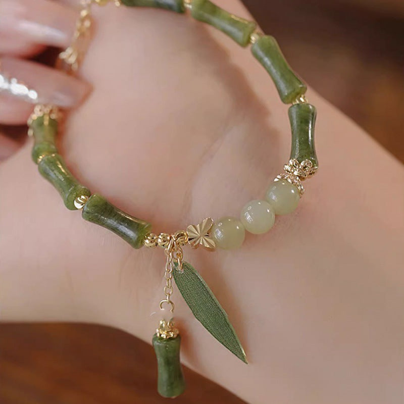 Chinese Style Bamboo Leaf Female Gift Bracelets