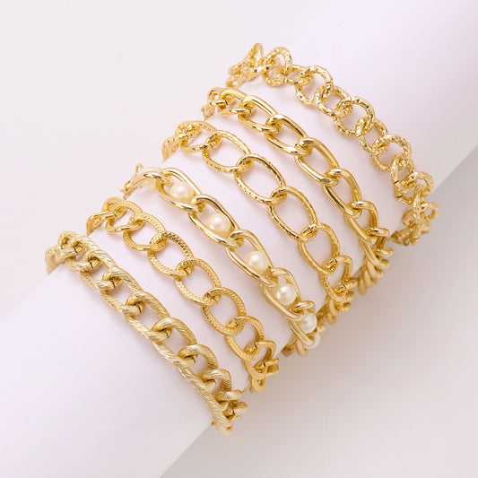 Alloy Combination Suit Set Punk Hip Bracelets