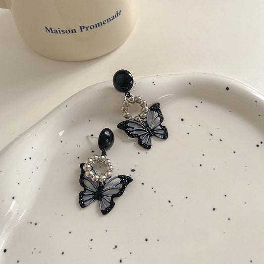 Graceful Sweet Cool Style Black Butterfly Rings